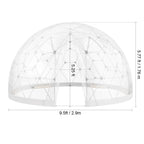 KFFKFF Outdoor Dome Shelter, 9.5 FT Clear PVC Garden Tent, Waterproof Geodesic Dome Tent with Window for Patio, Backyard Dining, and Parties
