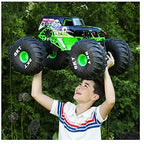 Monster Jam, Official Mega Grave Digger All-Terrain Remote Control Monster Truck with Lights