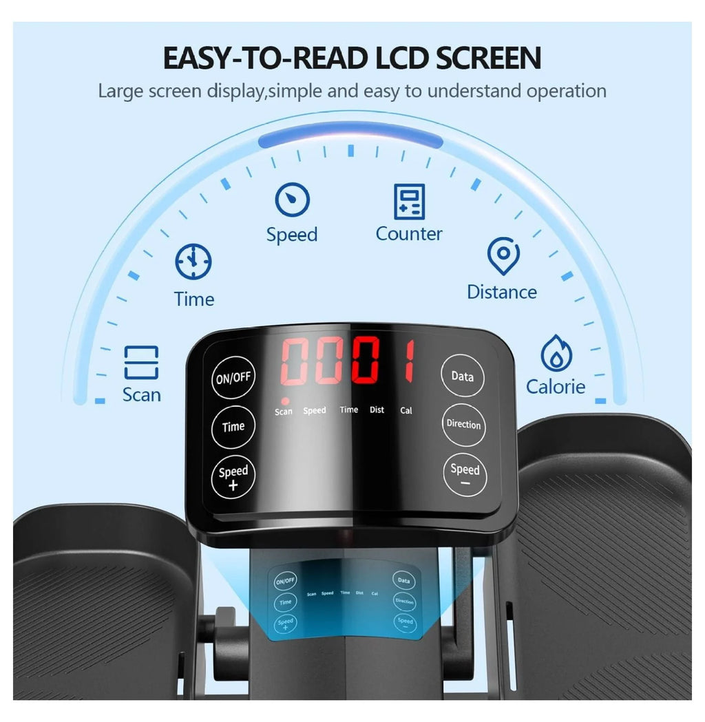 Under Desk Elliptical Machine for Home Ellipse Leg Exerciser for Seniors with Control Electric Seated Pedal Exerciser with 12 Adjustable Speeds