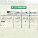 12.5 FT Large Metal Chicken Coop Walk-in Dome Poultry Cage Hen Run House Rabbits Habitat Cage with Cover