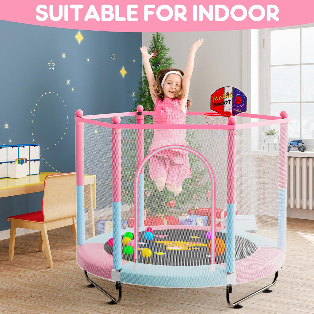 VGMiu 60" Trampoline for Kids, 5 FT Toddler Baby Trampoline