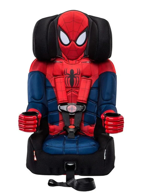 2025 KidsEmbrace Marvel Spider-Man 2-in-1 Forward-Facing Booster Car Seat LATCH | 5-Point Harness Booster 22-65lbs converts to Belt-Positioning Booster 40-100lbs | Adjustable