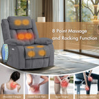360?? Swivel Heated Recliner Massage Chair