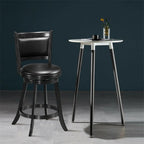 2-Pack 24" Wooden Counter Stools, 360° Swivel Bar Stools with Backs, Counter Height Stool, Upholstered Bar Chairs Dining Chairs