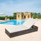 GoDecor Outdoor Wicker Rattan Sunloungers Recliner Sun Bed Lounger Pool Garden