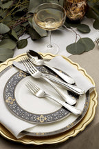 Lenox Silverware Set, Vintage Jewel 20-Piece Flatware Set, Service For 4, 18/10 Stainless Steel, Dishwasher Safe, Knives Spoons And Forks Set, Home And Kitchen Utensils (Silver, 20 Piece)