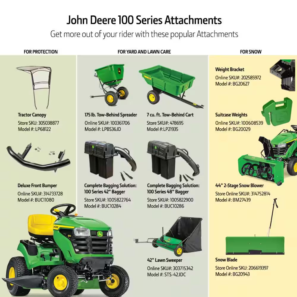 John Deere S100 42-in Riding Lawn Mower �C 17.5-HP Gas Hydrostatic Drive