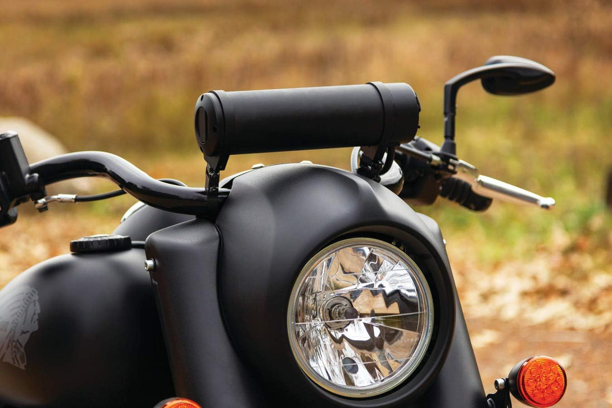 Kuryakyn Road Thunder 300W Motorcycle Sound Bar, Bluetooth & USB, Handlebar Mount, IP66 Waterproof, Satin Black