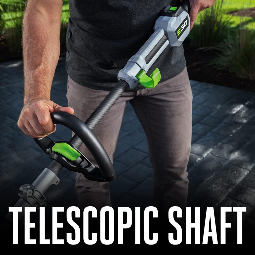 EGO POWER+ String Trimmer  Battery Powered  16" Trimmer for Weeds and Grass with POWERLOAD  LINE IQ  Telescopic Carbon Fiber Shaft  Includes 56V 4.0Ah Battery and Charger - ST1623T