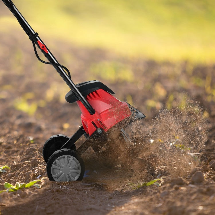Corded Electric Tiller and Cultivator 9-Inch Tilling Depth