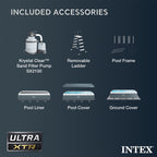 INTEX 24ft x 12ft x 52in Ultra XTR Above Ground Pool, Floats (2 Pack), & Inflatable Cooler