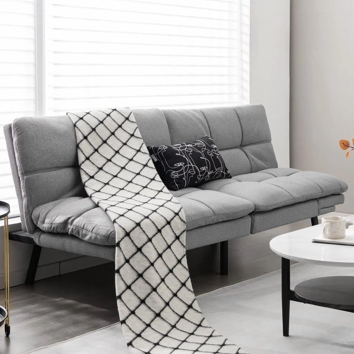 Giantex Convertible Sofa Bed, Memory Foam Futon Couch Bed