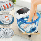 Foot Spa Bath Massager with Heat, Adjustable Water Jets, Motorized Shiatsu Massage Balls & 2 Maize Rollers