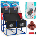 Kids Basketball Arcade Game Toy Set, Dual Shot Basketball Game for 2 Players with 4 Balls & Inflation Pump