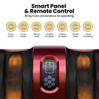 Shiatsu Foot Massager with Heat & Remote, Kneading & Rolling Feet/Leg/Calf/Arm/Ankle Electric Massage Machince