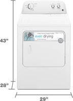 Kenmore 29" Front Load Electric Dryer with Wrinkle Guard and 7.0 Cubic Ft. Total Capacity, White