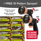 Copper Bullet by Pocket Hose, 3/4" Ultra-Light x 100 ft Expandable Garden Hose with Spray Nozzle