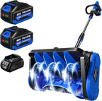 2 * 40V Electric Cordless Snow Shovel  13 Inch Brushless Electric Snow Blower with 2��4.0Ah Batteries & Fast Charger  13" Width  6" Depth  25FT Throw Distance Snow Shovel for Driveway  Patio