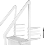 Select Anti-Slip in-Pool Steps | Gray | for Above Ground Swimming Pools | Can Mount to Decks 48" to 54" H | Safety Stairs Capacity Up to 300 lbs