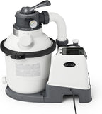 Intex 26651EG Krystal Clear 16 Inch 3,000 GPH Above Ground Pool Sand Filter Pump with Automatic Timer, GFCI, and 6 Function Control, Gray