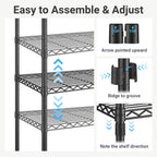 VIPEK X5 Extra Large Expandable Clothes Rack Adjustable from 7'8" to 10'5", Reach-in Closet Metal Clothing Racks Walk-in Freestanding Wardrobe Portable Closets, Black