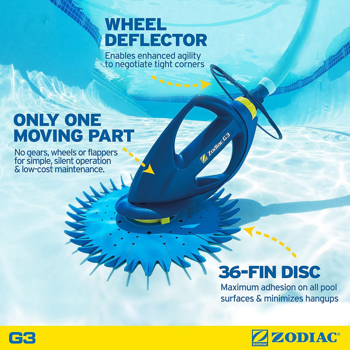 Zodiac G3 Suction-Side Inground Vacuum Pool Cleaner