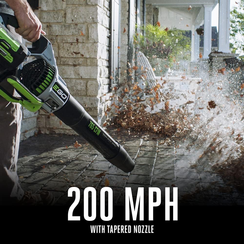 EGO POWER+ Leaf Blower  Cordless Electric 765 CFM  Includes 56V 5.0Ah Battery and Charger - LB7654
