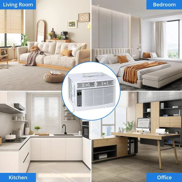 Window Air Conditioner With Reusable Filter & Controls, 6000 BTU 115V~, Suitable for 250 Sq.Ft
