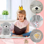 Baby Sound Machine Soothe Snuggle Otter, Sensory Details Music Lights Rhythmic Breathing Motion Musical Baby Toy Plush for Newborns (Battery Not Includ)