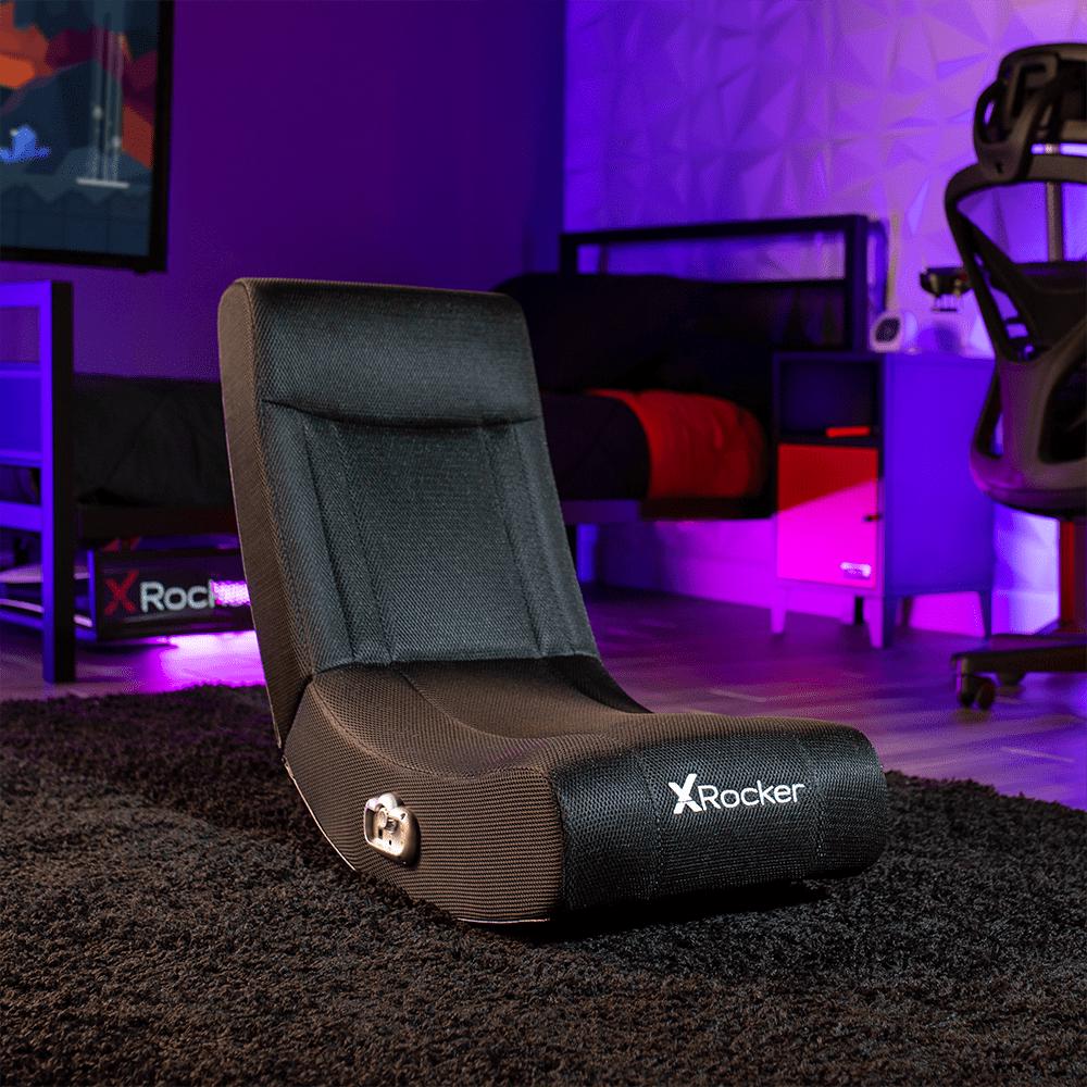 X Rocker Solo RGB Mesh 2.0 Audio Floor Rocker, 30.1 x 15.4 x 24.2 , Rocking Video Game Chair