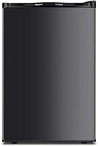 Antarctic Star Compact Chest Upright Freezer Single Door Reversible Stainless Steel Door, Compact Adjustable Removable Shelves for Home Office, 1.1 cu.Black