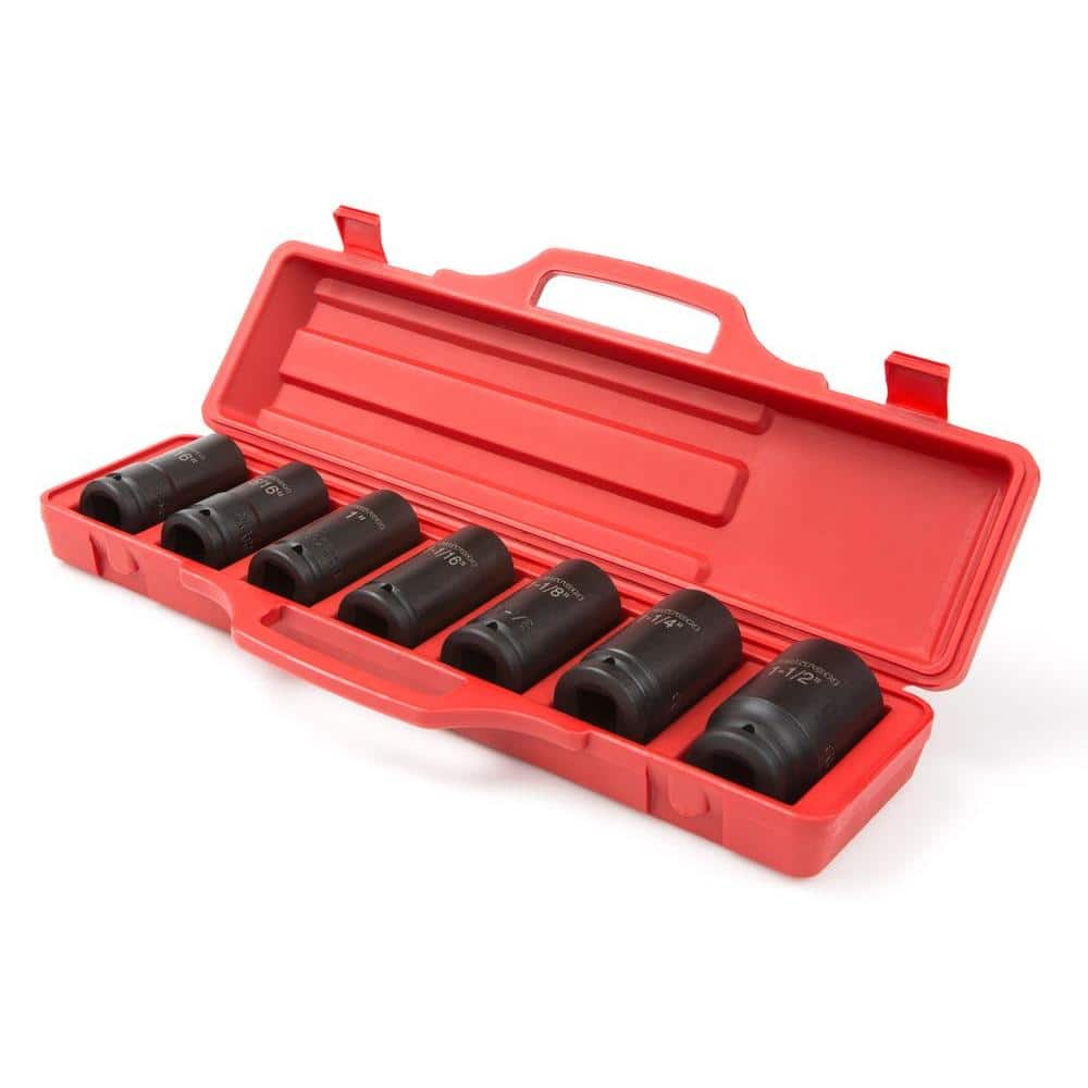 4890 3/4 in. Drive 13/16   1-1/2 in. 6-Point Deep Impact Socket Set