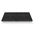 EUROCHEF Double Induction Cooktop, 9 Heat Levels, Fast Electric Portable Cooker, Touch Controls, Standard 10A Power Plug