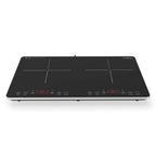 EUROCHEF Double Induction Cooktop, 9 Heat Levels, Fast Electric Portable Cooker, Touch Controls, Standard 10A Power Plug