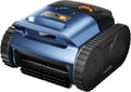Cordless Robotic Pool Vacuum  Pool Cleaner with Track Drive & Sonar Navigation  180W Brushless Motor  Wall & Waterline Climbing  150-Min Runtime  for Inground Above-Ground 2150 Sq. Ft. (Dark Blue)