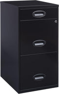 Realspace? SOHO 18"D 3-Drawer Organizer Vertical File Cabinet, Black