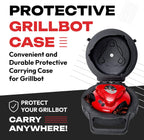 Grillbot Automatic Grill Cleaning Robot with Nylon Brushes  BBQ Grill Cleaner  Grill Brush  Grill Scraper  BBQ Accessories (Red Grillbot + Carry Case)