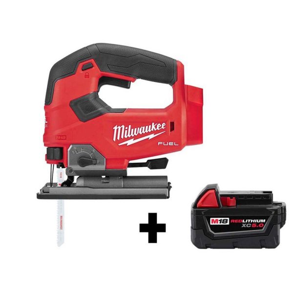 2737-20-48-11-1850 M18 FUEL 18-Volt Lithium-Ion Brushless Cordless Jig Saw with M18 5.0 Ah Battery