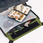 Elkton Outdoors Rolling Tackle Box with Wheels - Waterproof Rolling Fishing Backpack, 5 Removable Tackle Trays, 4 Rod Holders, Fishing Gifts for Men, Fish Tackle Bag, Roller Tackle Box