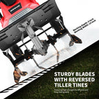 Corded Electric Tiller and Cultivator 9-Inch Tilling Depth