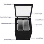 Northair Chest Freezer ?C 3.5 Cu Ft with 2 Removable Baskets ?C Reach In Freezer Chest ?C Quiet Compact Freezer ?C 7 Temperature Settings ?C Black