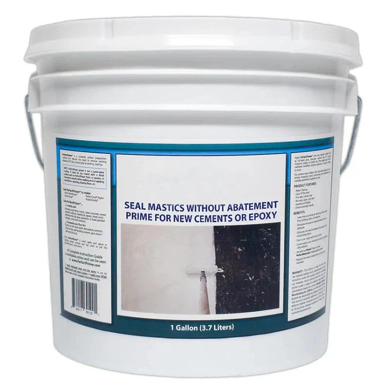 The Only Encapsulant that Seals Non-Friable Black Mastic and Primes for New Paint, Epoxy, Tile, Leveling Cements, and more. 1 Gallon (Light Grey)