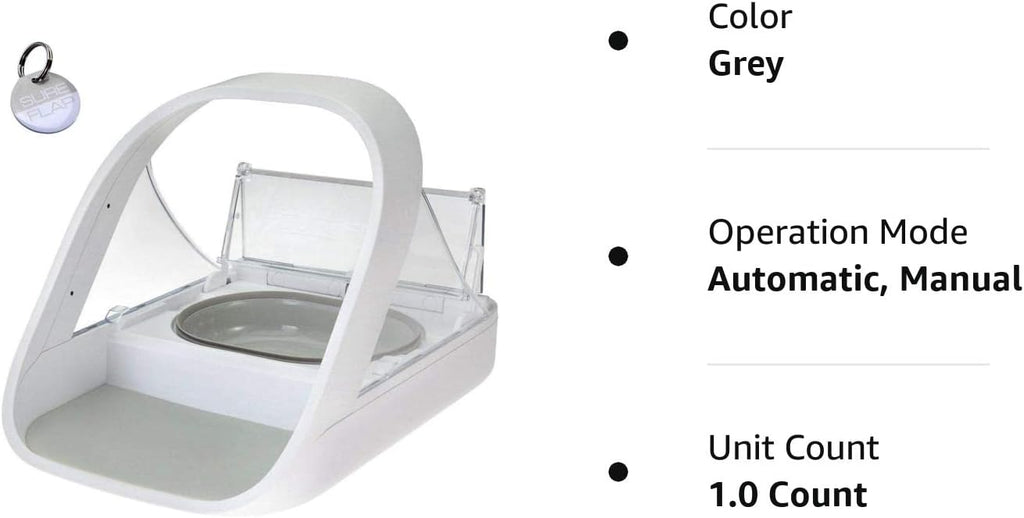 Automatic Pet Feeder -Microchip Pet Feeder – MPF001 – Suitable for Both Wet and Dry Food – Bonus eOutletDeals Pet Towel