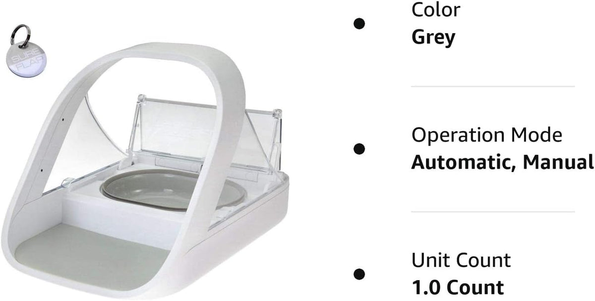 Automatic Pet Feeder -Microchip Pet Feeder – MPF001 – Suitable for Both Wet and Dry Food – Bonus eOutletDeals Pet Towel