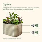 Garden Raised Garden Bed Kit, 11" Tall 10 in 1 Modular Raised Garden Beds Kit, Metal Planter Box for Vegetables, Flowers, Herbs, Morden Gray