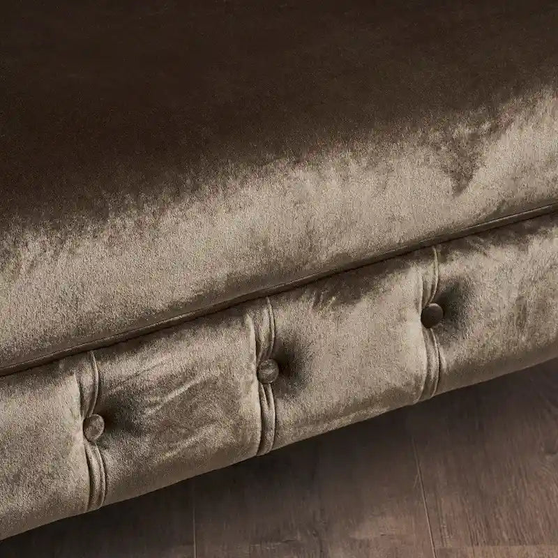 Milani Velvet Tufted Scroll Arm Loveseat by Christopher Knight Home