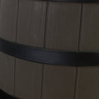 50 Gallon  Darkened Rib Rain Barrel, Green