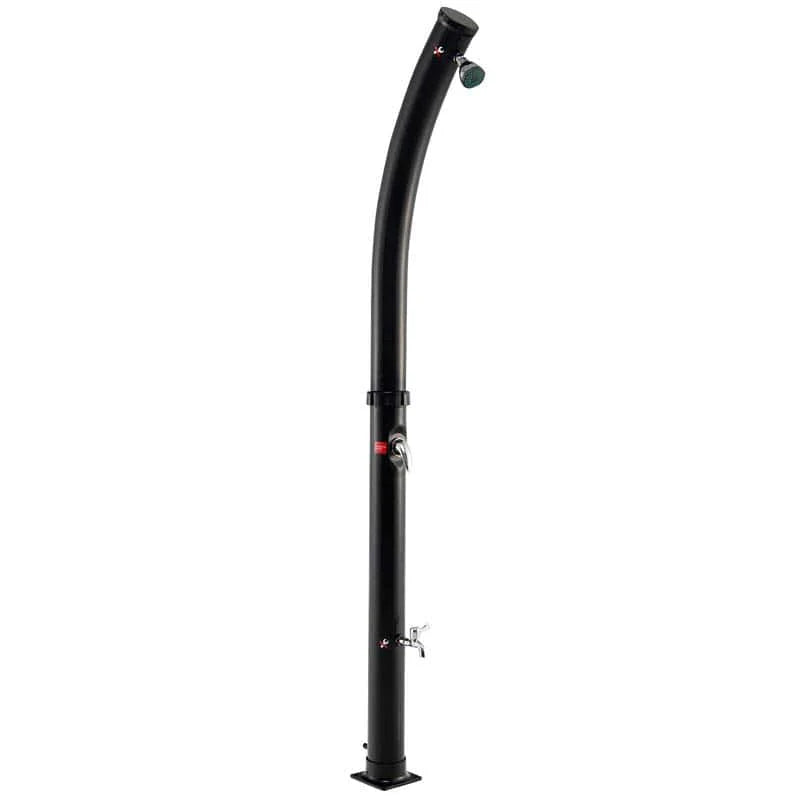 7.2 FT 5.3 Gallon Outdoor Solar-Heated Shower with 360° Rotating Shower Head & Foot Shower for Poolside Beach
