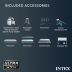 INTEX 24ft x 12ft x 52in Ultra XTR Above Ground Pool, Floats (2 Pack), & Inflatable Cooler