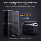 N-Type 16BB 400W Bifacial Solar Panel  2Pcs 200 Watt Solar Panel 12V  25% High Efficiency  Dual-module Parallel Anti-Shade Design  for RV Van Marine Home Rooftop Off-Grid Systems (2 Pack 200W)